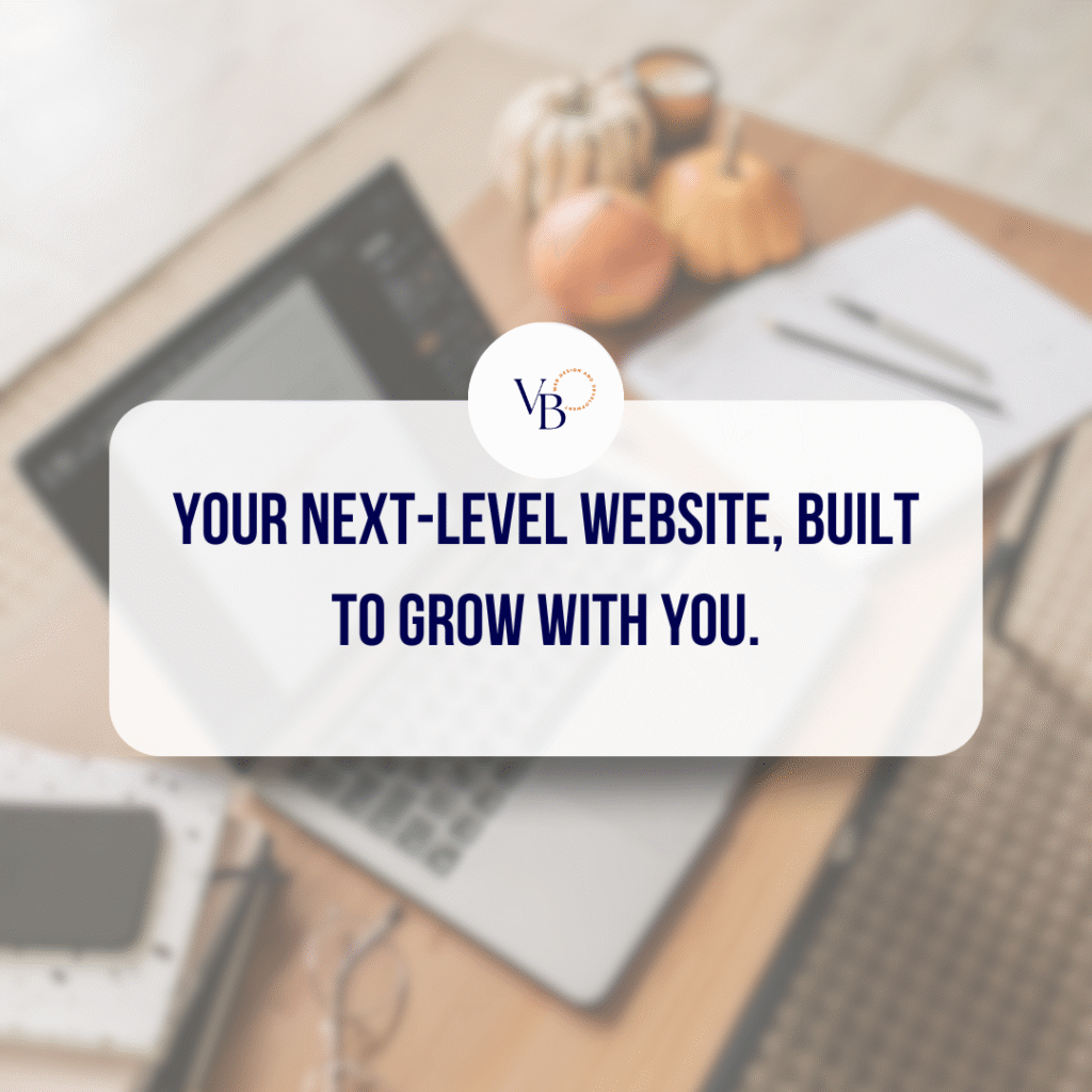 Growth & Glow website package professional website for growing businesse banner with the phrase "Your next-level website, built to grow with you"